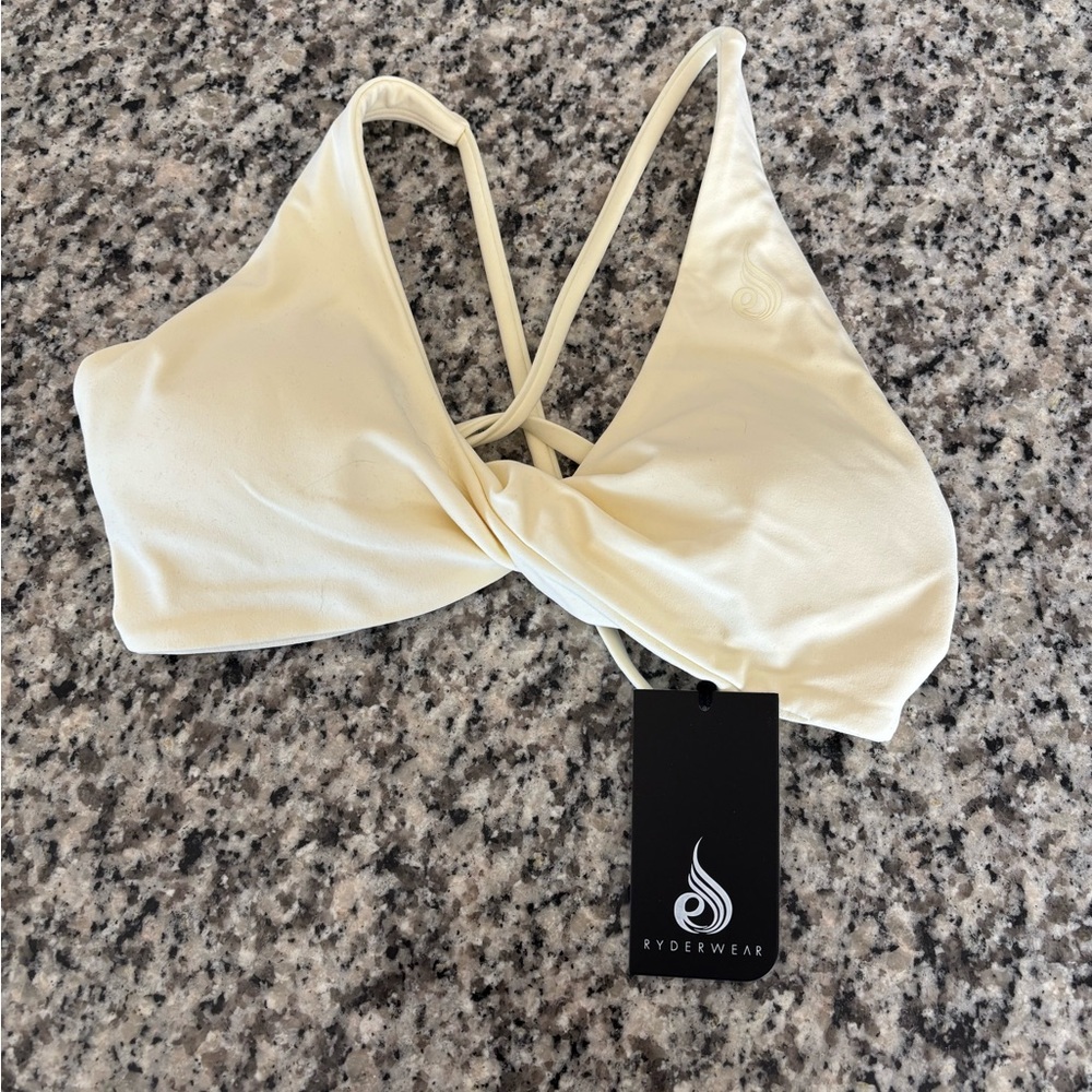 Ryder wear NKD TWIST SPORT BRA Lemon Drop